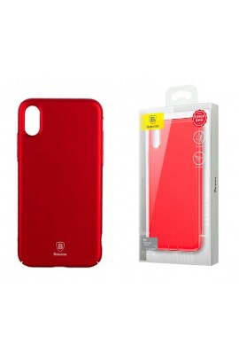 Чехол Baseus Thin Case для iPhone X/XS пластик, красный, коробка