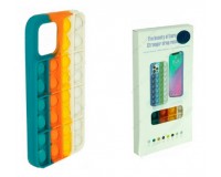 Чехол POP IT №4 для iPhone 12 Pro Max силикон, разноцветный, коробка