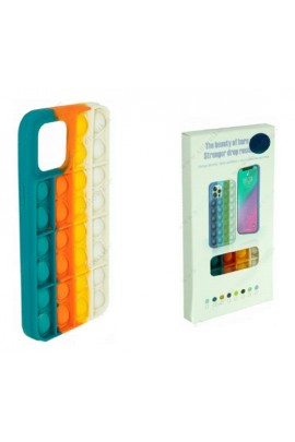 Чехол POP IT №4 для iPhone 12 Pro Max силикон, разноцветный, коробка