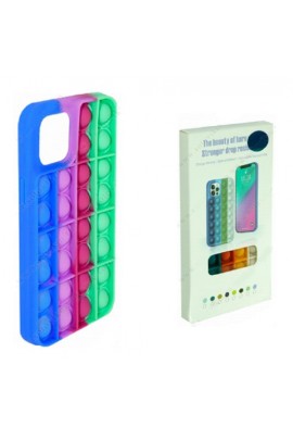Чехол POP IT №7 для iPhone 12 Pro Max силикон, разноцветный, коробка