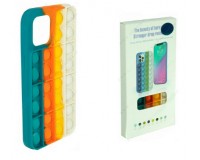 Чехол POP IT №4 для iPhone 12/12 Pro силикон, разноцветный, коробка
