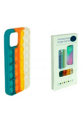 Чехол POP IT №4 для iPhone 11 силикон, разноцветный, коробка