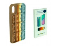 Чехол POP IT №9 для iPhone XR силикон, разноцветный, коробка