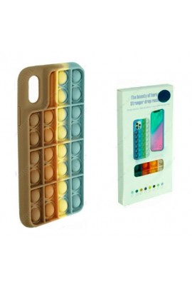 Чехол POP IT №9 для iPhone XR силикон, разноцветный, коробка