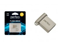 Флэш диск 128 GB USB 3.0 Perfeo M06 Silver metal series +OTG reader