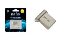 Флэш диск 128 GB USB 3.0 Perfeo M06 Silver metal series +TypeC reader