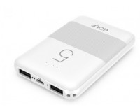 Портативное зарядное устройство GOLF G95 5000 мАч 1USB выход 5В/1А, 2USB выход 5В/2.1А, + кабель Micro usb , белый