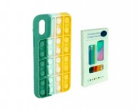 Чехол POP IT №1 для iPhone XR силикон, разноцветный, коробка