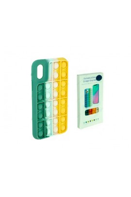 Чехол POP IT №1 для iPhone XR силикон, разноцветный, коробка