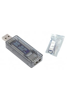 USB тестер Keweisi KWS-V21 измерение тока, напряжения, времени, заряда QC2.0, серый