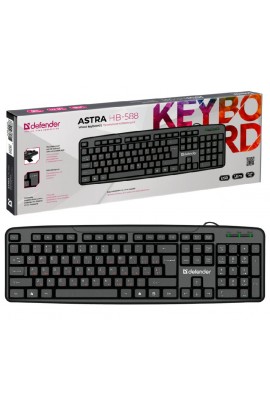 Клавиатура Defender Astra HB-588 RU USB Black 104 клавиши