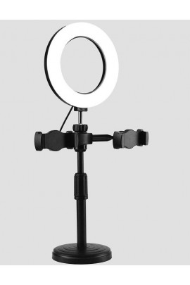Лампа настольная - DK-099 2 держателя для смартфона, диаметр 16 см