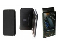 Чехол FaisON PREMIUM CA-17 для APPLE iPhone X/XS экокожа, черный, книжка, с силиконовым креплением, на магните