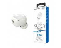 Наушники беспроводные Borofone BC28 Shiny sound вкладыши, Bluetooth, мобильная, МОНО!!!!( 1 наушник), коробка, белый