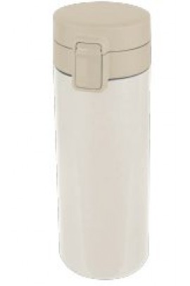 Термокружка Perfeo PF-C3728 с крышкой - поилкой и ситечком, 350 мл, кремовая