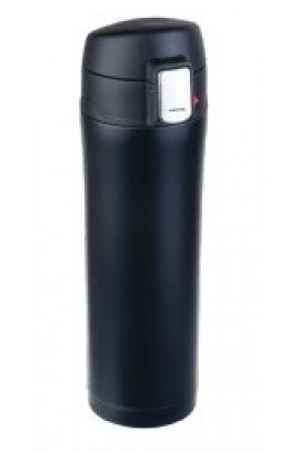 Термос Perfeo PF-C3722 450 мл., для напитков с крышкой-поилкой, ситечком, черный