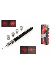 Фонарь Огонек OG-LDS01 лазер 100 mW - красный 2*ААА (в комплекте) указка лазерная, металлический корпус