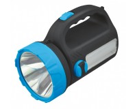 Фонарь-прожектор Спутник AFP909-5W 1х5Вт+24 (4, 8Вт) светодиодиодов, аккумулятор 1600mAh 4V синий/чёрный, пластик с каучуковым напылением