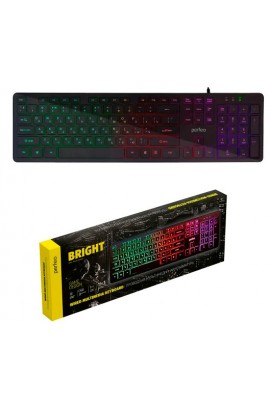 Клавиатура игровая Perfeo PF-B4891 «BRIGHT» USB Black 104 клавиши, LED подсветка клавиш, игровой дизайн