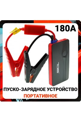 Портативное пуско-зарядное устройство Орбита TS-CAU53 Сила тока максимальная: 180 А выход 1*USB (5В/2А) / вход ЗУ microUSB (5В/2А), красный