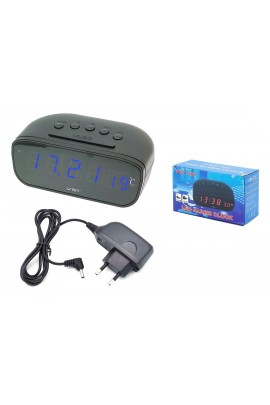 Часы сетевые VST 803-5+блок эл. будильник, t, синие цифры