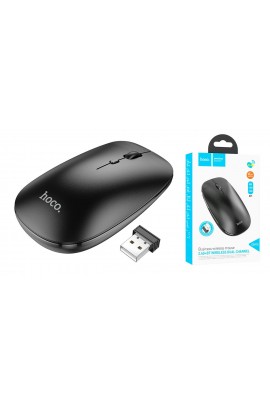 Мышь беспроводная HOCO GM15 Art USB/Bluetooth Optical (800-1600dpi) черная, 3 кнопки+кнопка-колесо